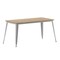 Flash Furniture 30x60 Table Brown Umbrella Top/Silver Steel Frame JJ-T146120-BRSL-GG - alternate 3